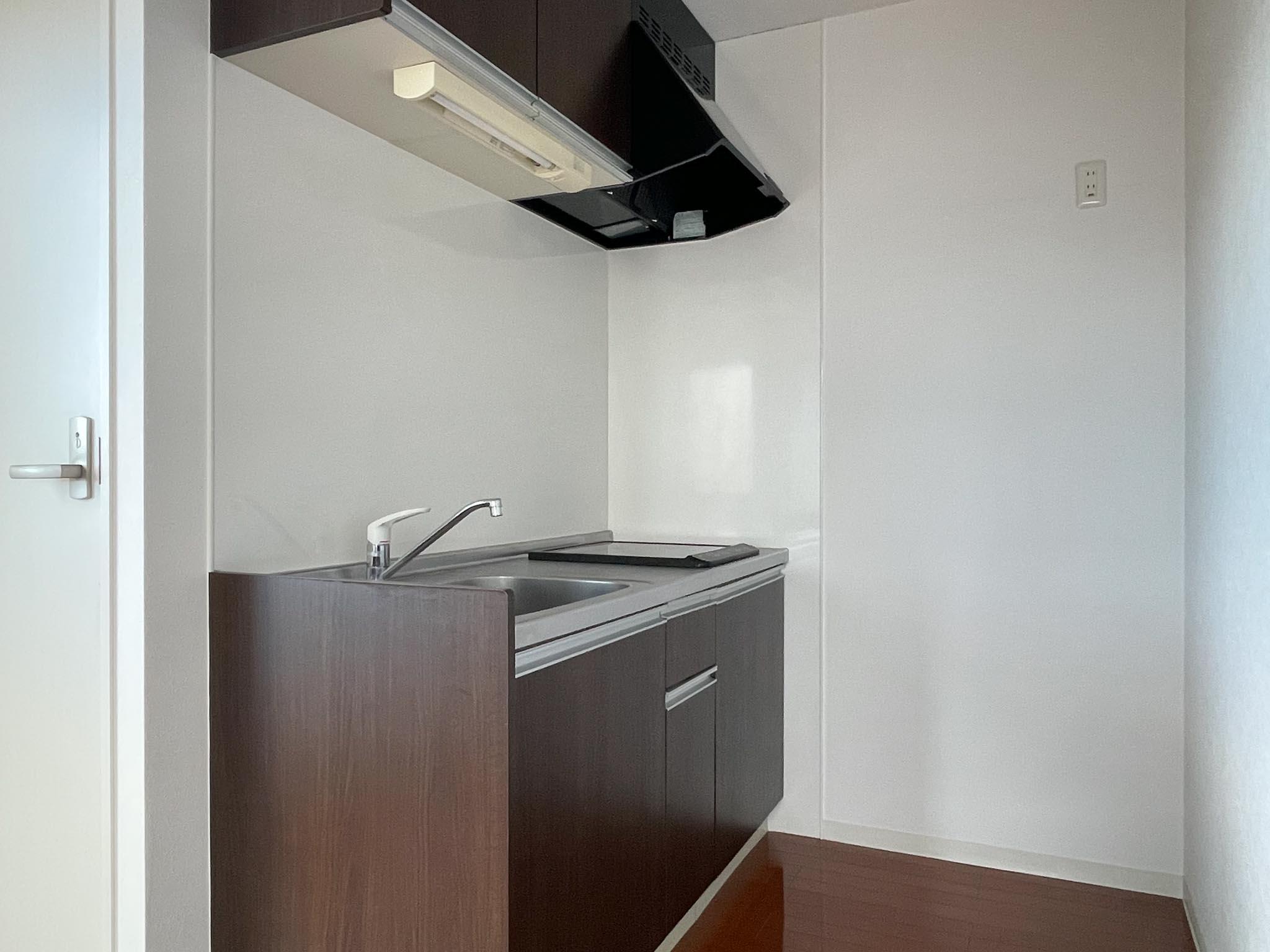 世田谷区太子堂の賃貸物件/下階：キッチン周り。あまりゆとりはありません