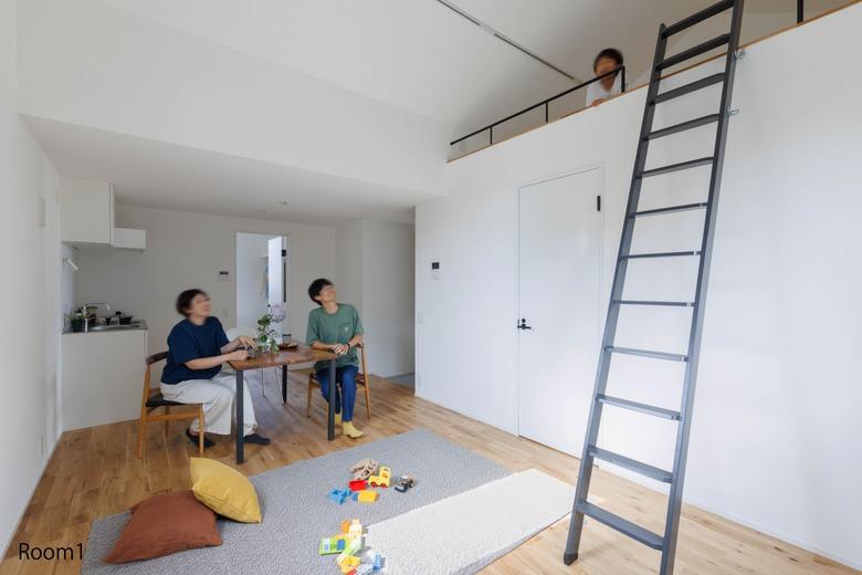 埼玉県川越市郭町の賃貸物件/ROOM1：ロフトのある1LDK。小さい子供との3人暮らしも視野に入るサイズ感