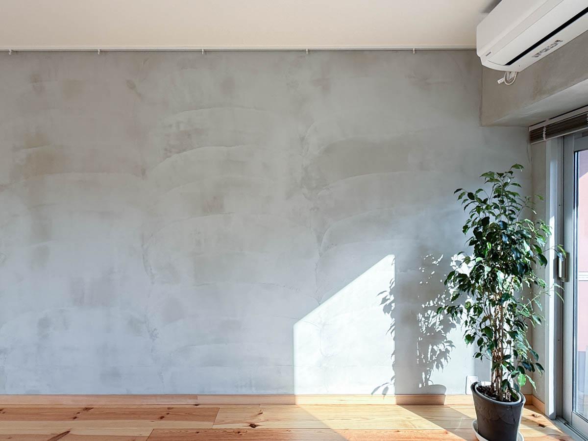 品川区東品川の売買物件/薄くモルタルが左官された壁が素敵