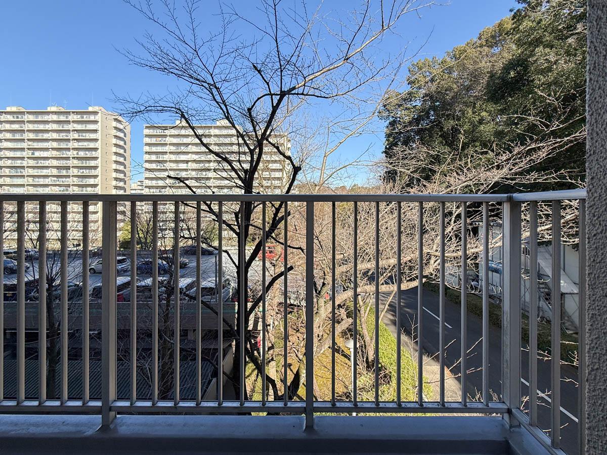 町田市山崎町の売買物件/正面からのアングル。右手にある緑が茂る場所は山崎公園