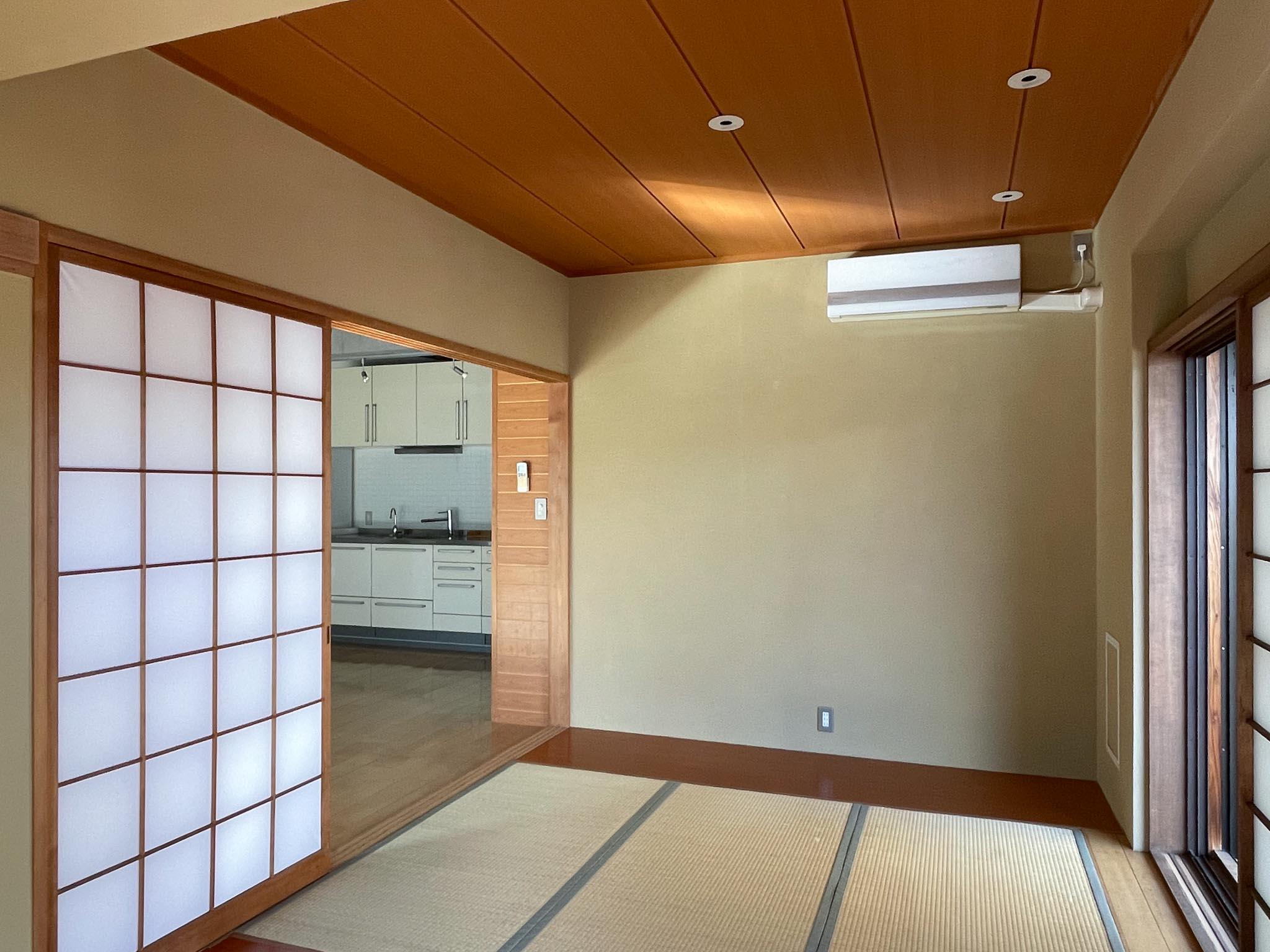 渋谷区代々木の賃貸物件/和室にもエアコンを設置済み