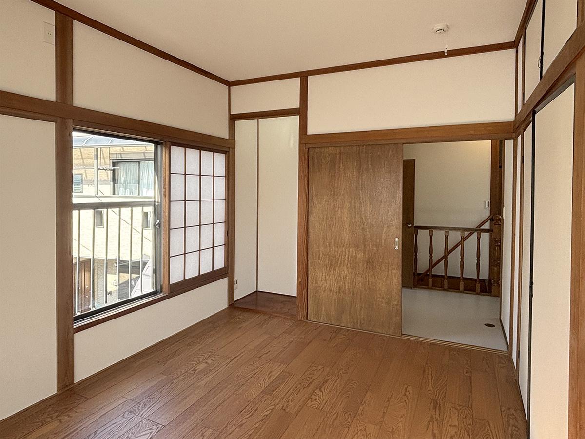 荒川区東尾久の賃貸物件/2階の個室。畳からさらりとした手触りのフローリングに変更されています