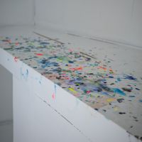 台東区根岸の賃貸物件/押入れには画材の跡