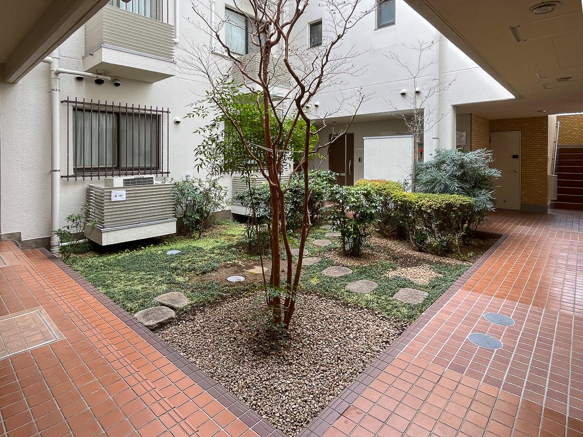 世田谷区松原の賃貸物件/共用部の中庭