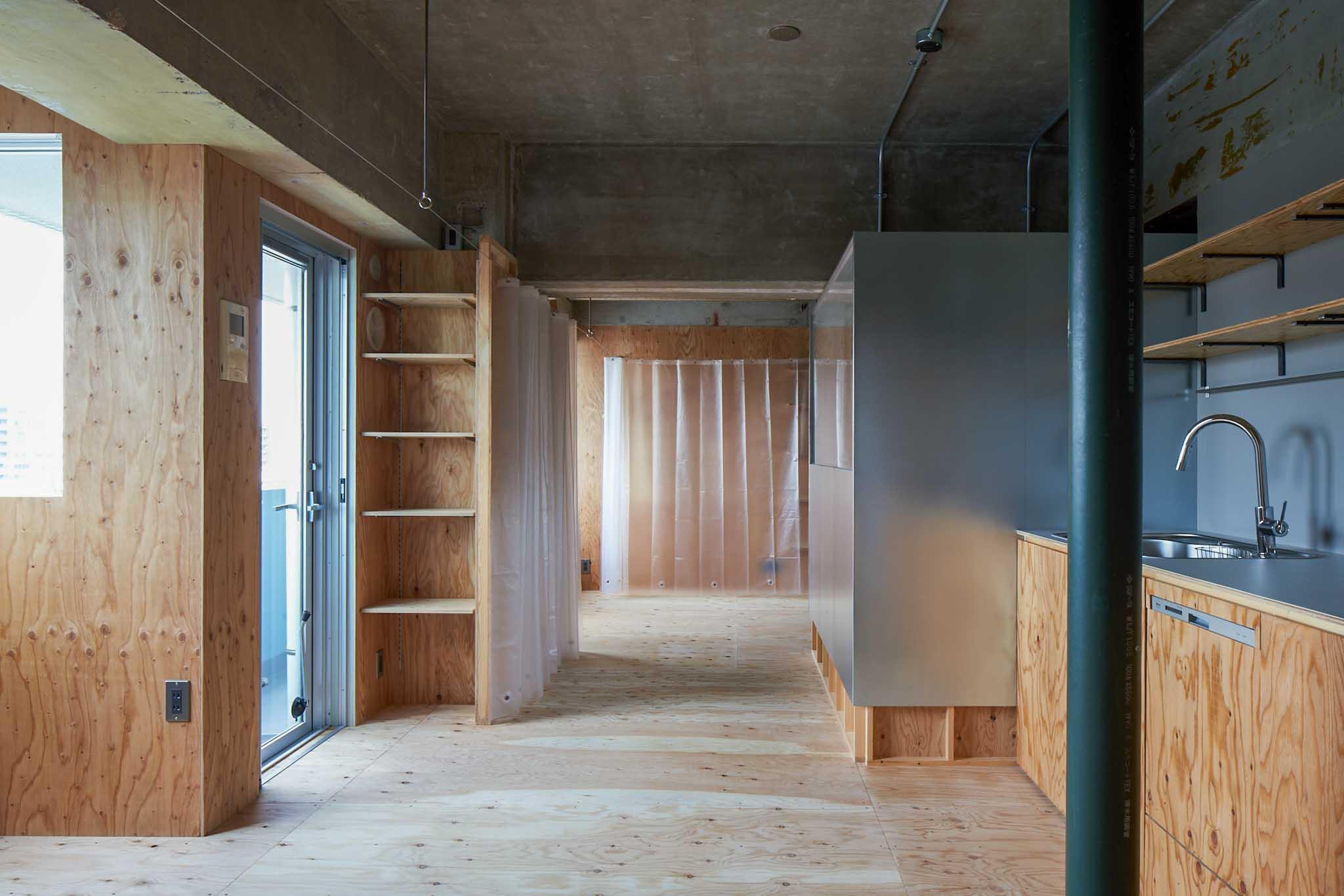 墨田区千歳の売買物件/隅田川の方に大きく開いたワンルーム　※写真は全て竣工時のもの