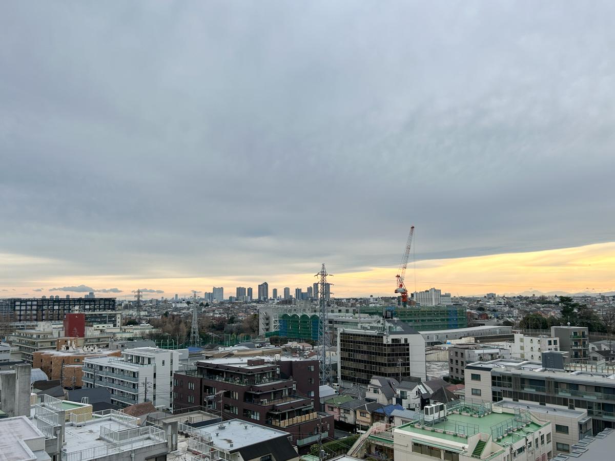 目黒区大岡山の賃貸物件/遠くまで街並みが続いていて飽きることない眺め