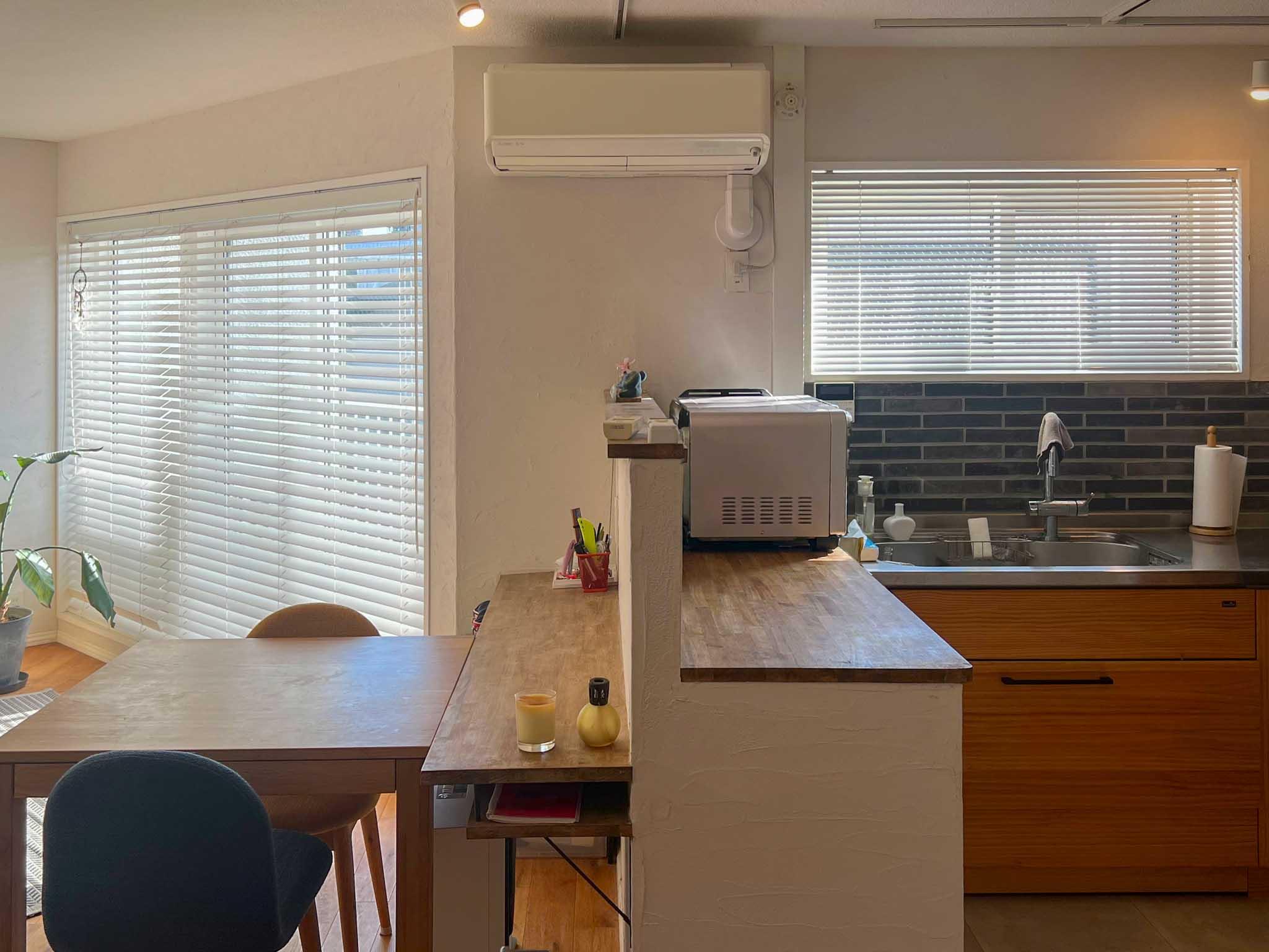 川崎市中原区井田三舞町の売買物件/キッチンとの間に小さいカウンター付き