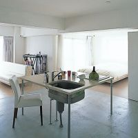 昭島市武蔵野の売買物件/キッチンカウンターをテーブル代わりに（2007年リノベーション当時の取材写真）