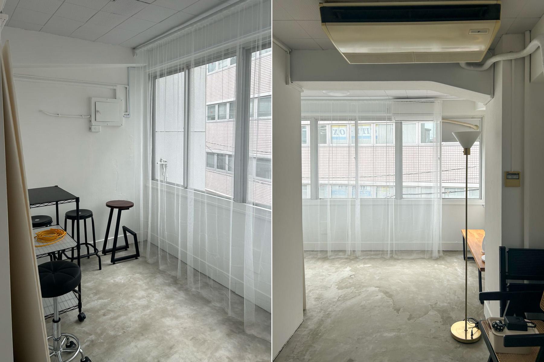 千代田区岩本町の賃貸物件/室内西の窓際の部分　改装後の写真がこれしかなく申し訳ありません。全体が白と灰色のトーンで統一されています