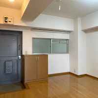 杉並区上荻の賃貸物件/キッチンまわり。暗いので照明を付けて撮影しています