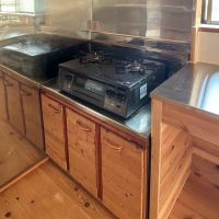 文京区千駄木の賃貸物件/2口のガスコンロ