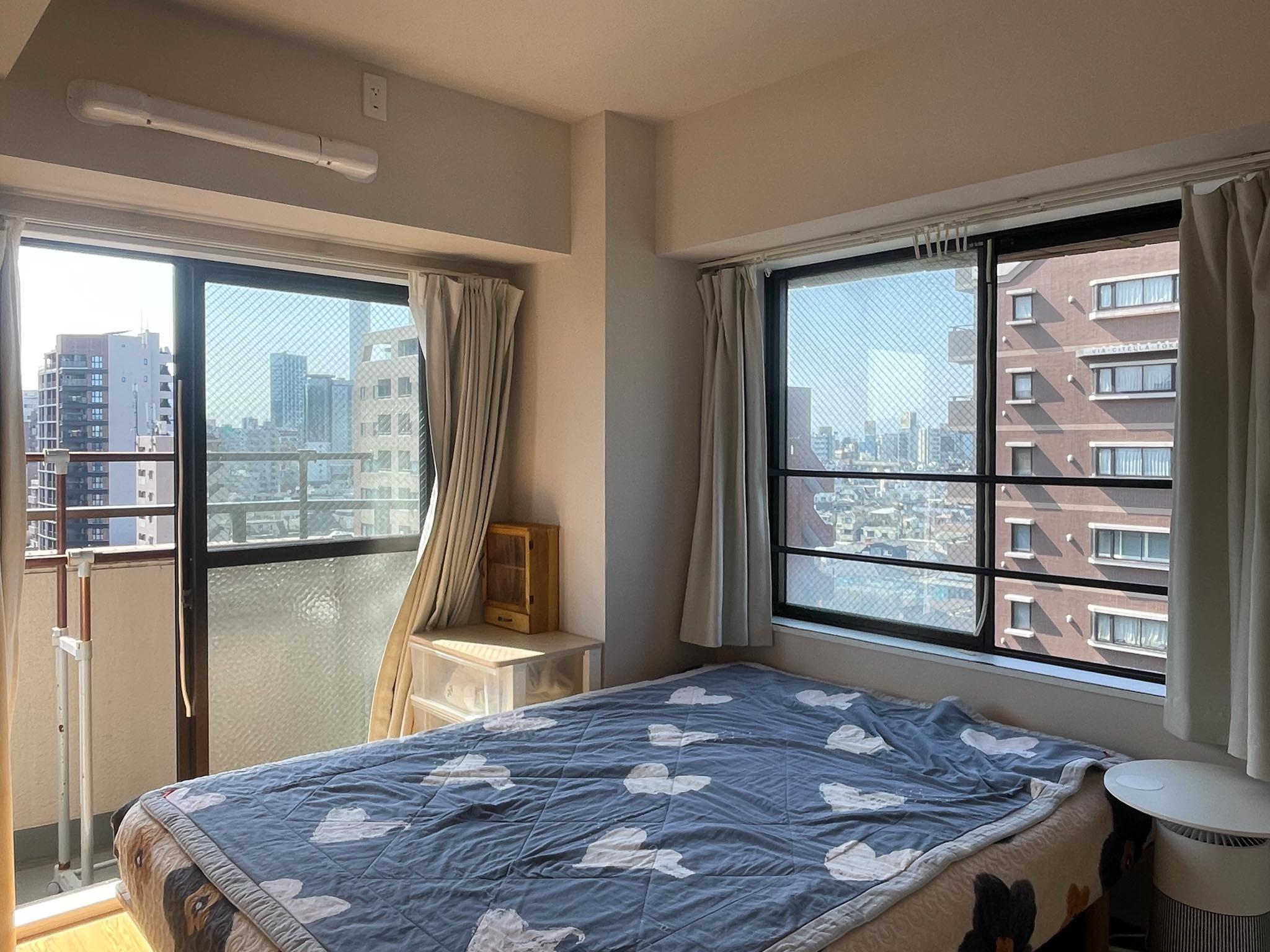 豊島区上池袋の賃貸物件/寝室もこの明るさ。風と光で、自然と目が覚めます