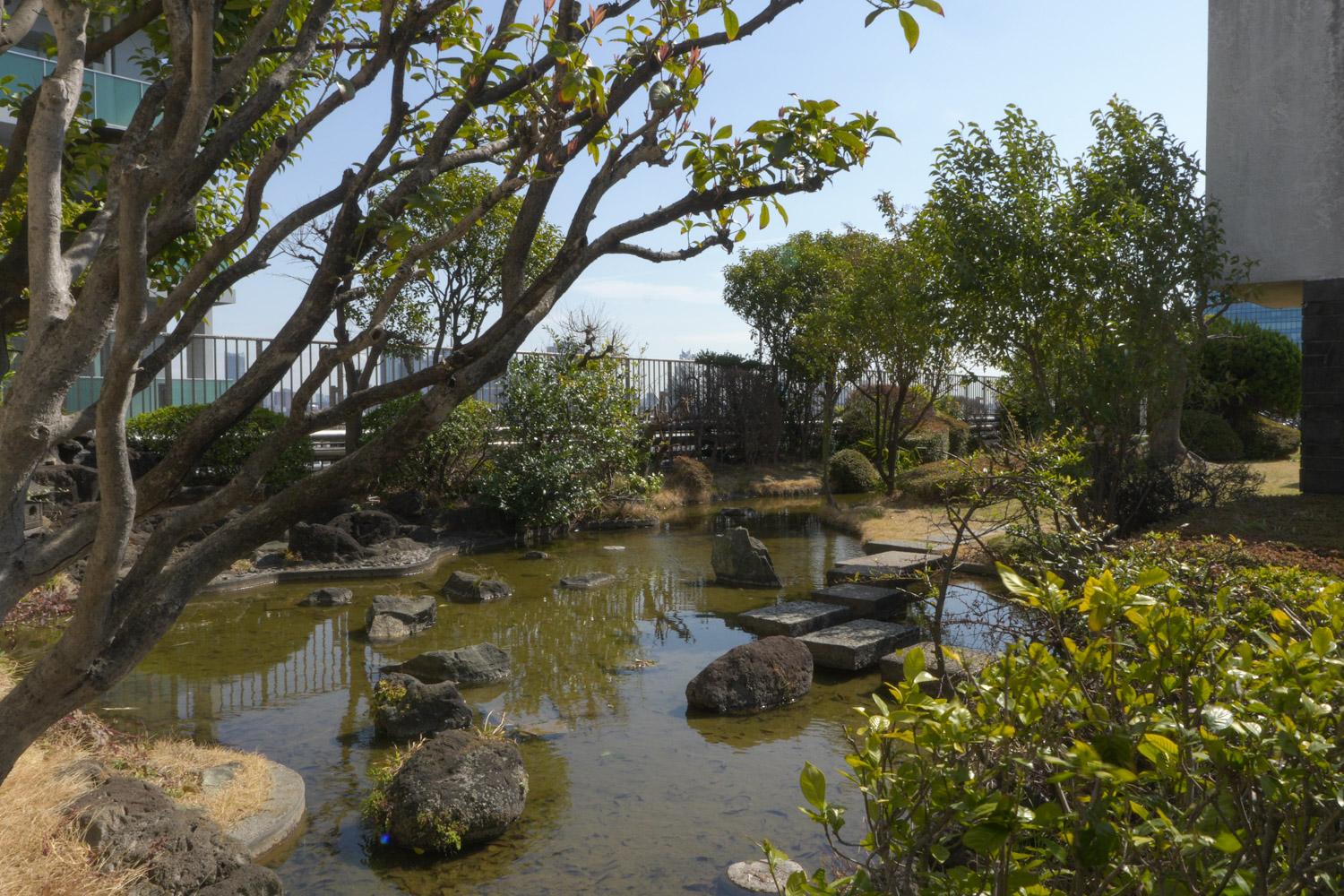 中野区中野の売買物件/池があったり、ベンチに腰掛けられたり。撮影時（平日昼間）は人も少なく、のんびり使えそうでした