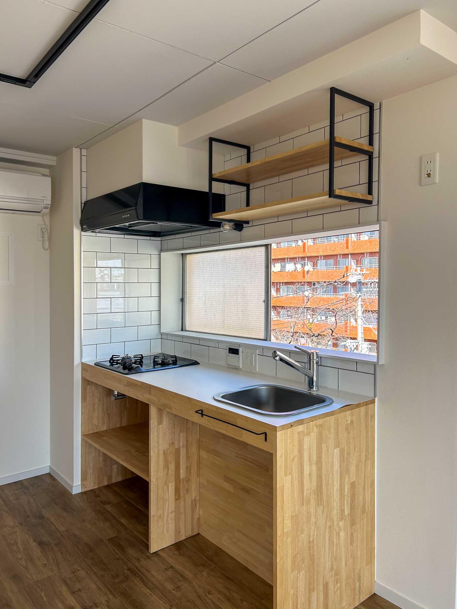 文京区白山の賃貸物件/かわいらしいシンプルなキッチン