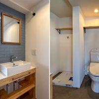 文京区白山の賃貸物件/洗面脱衣室。トイレと同室