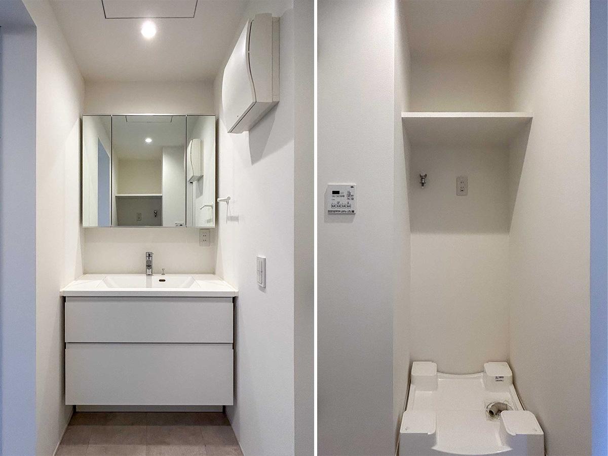 世田谷区奥沢の賃貸物件/コンパクトな洗面脱衣室