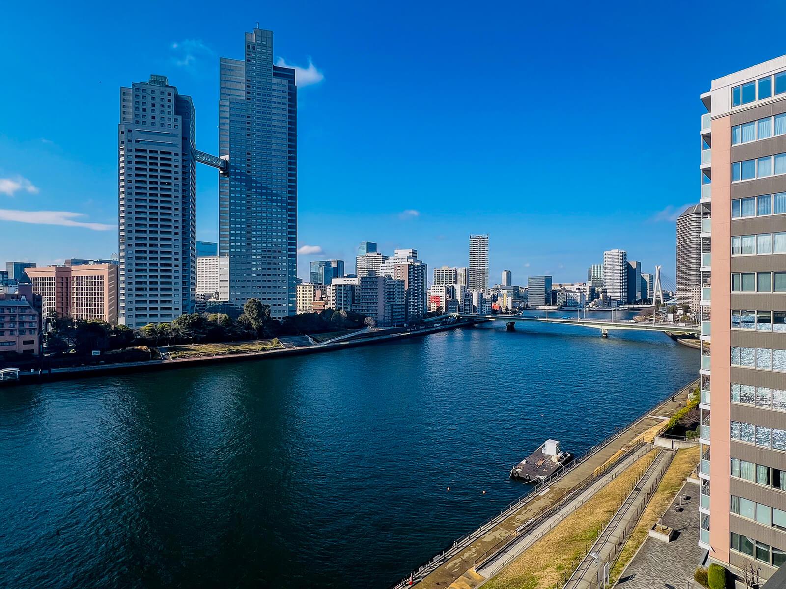 中央区月島の売買物件/寝室からはこの景色が楽しめます