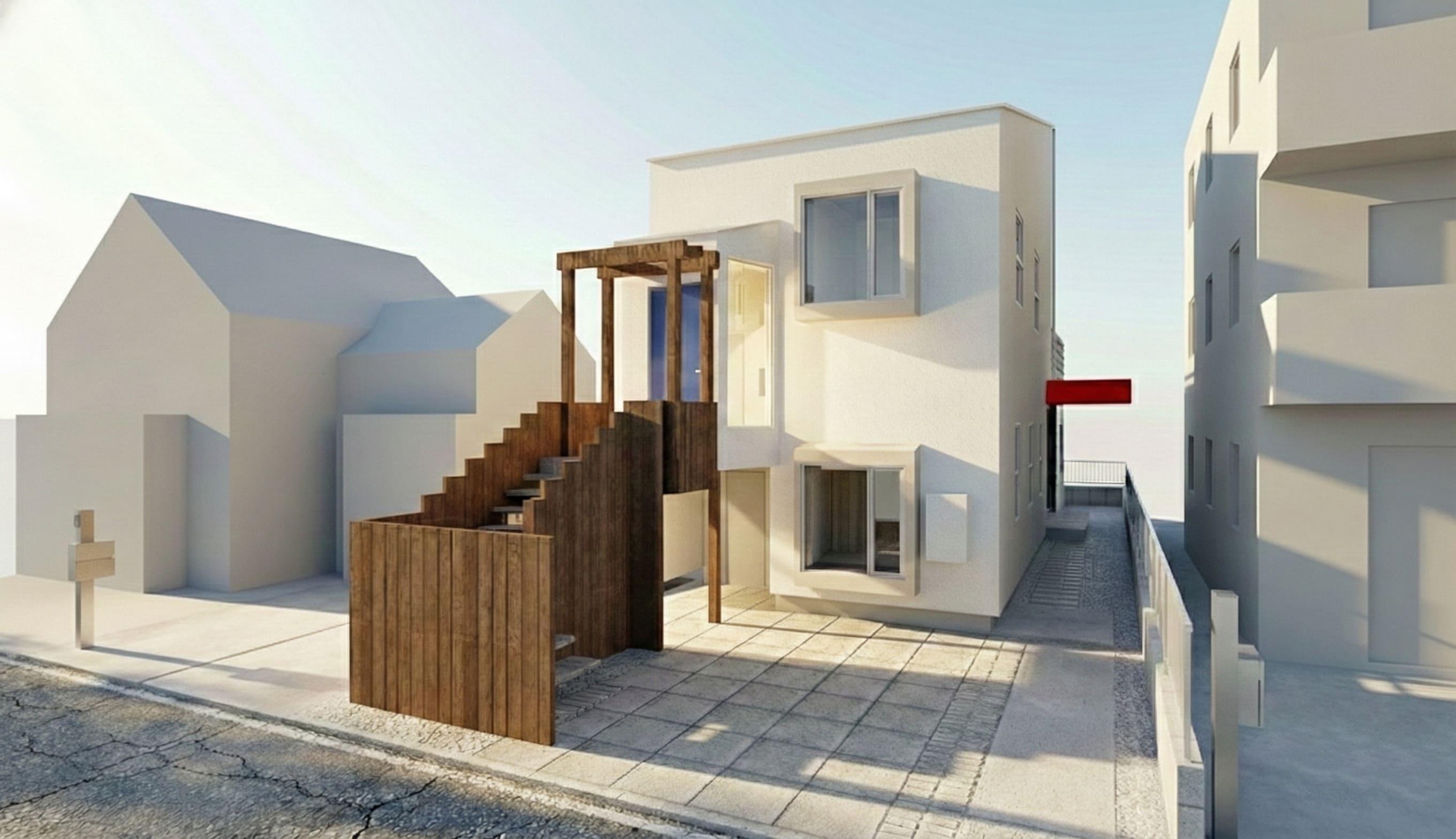 世田谷区桜上水の賃貸物件/外観のCGパース