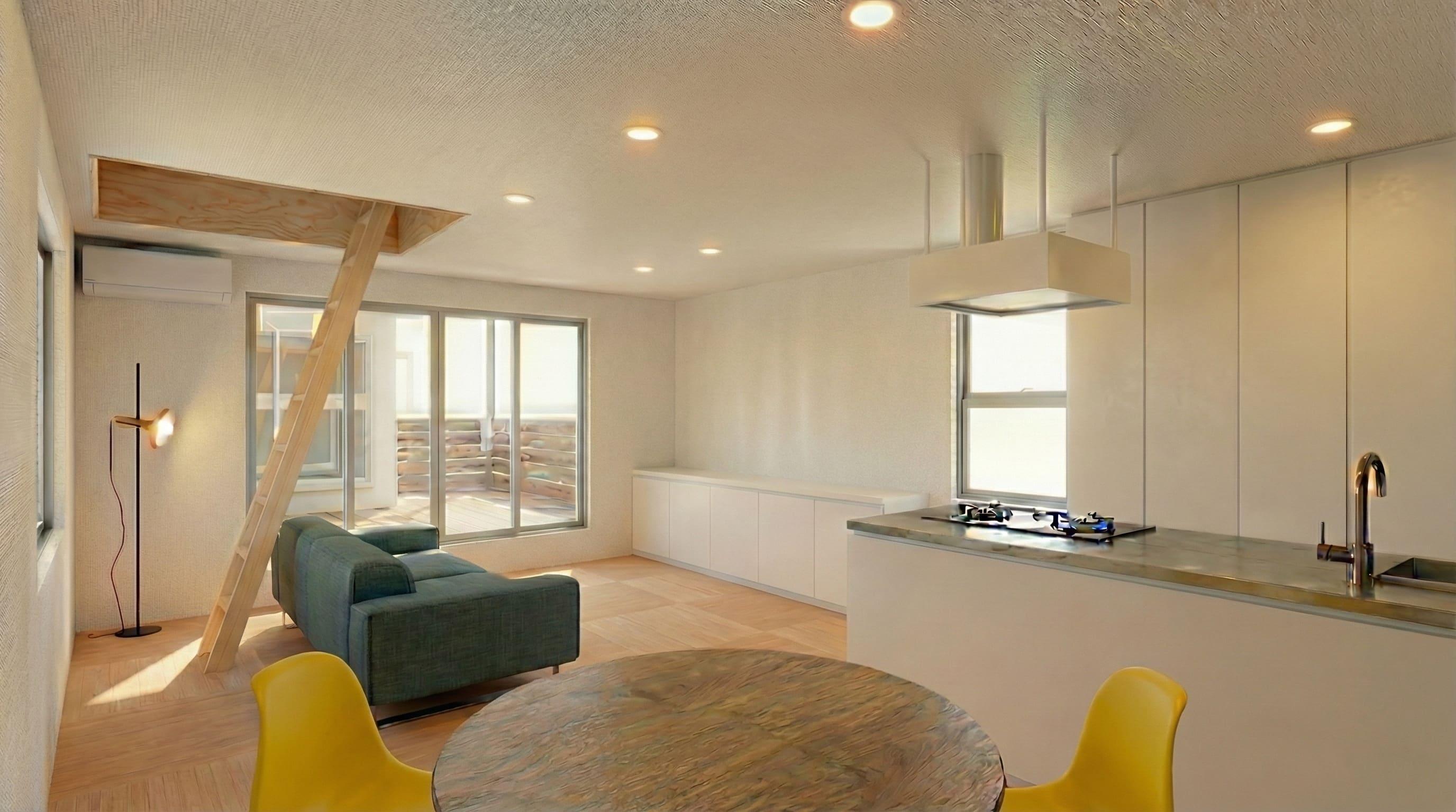 世田谷区桜上水の賃貸物件/2F、リビング：内装はもちろん、キッチンも新設されます