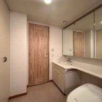 港区白金の賃貸物件/左手に天井までの収納棚が2つ