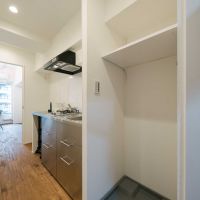 品川区西五反田の賃貸物件/キッチン横に洗濯機置き場