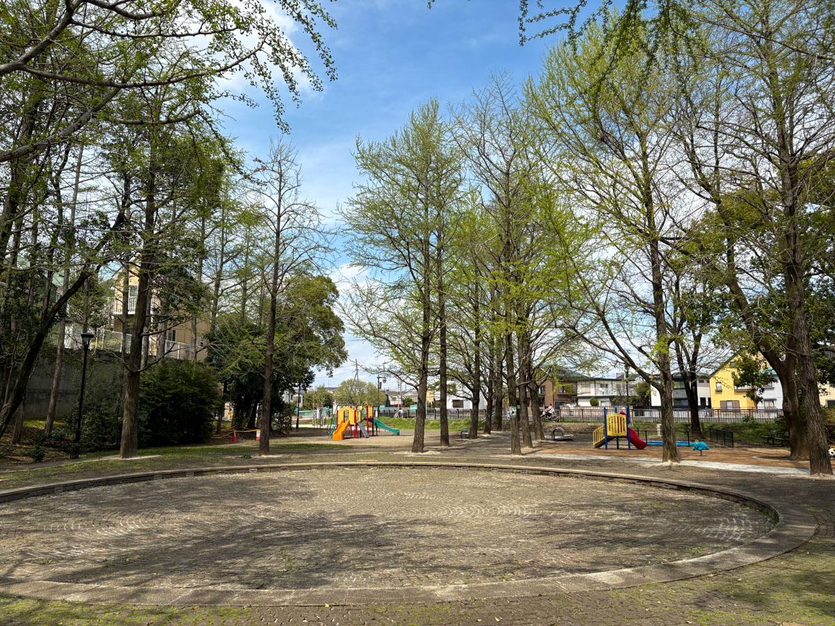 杉並区堀之内の賃貸物件/家の裏にある済美公園　済美山公園よりも近くて、こちらは遊具などがある