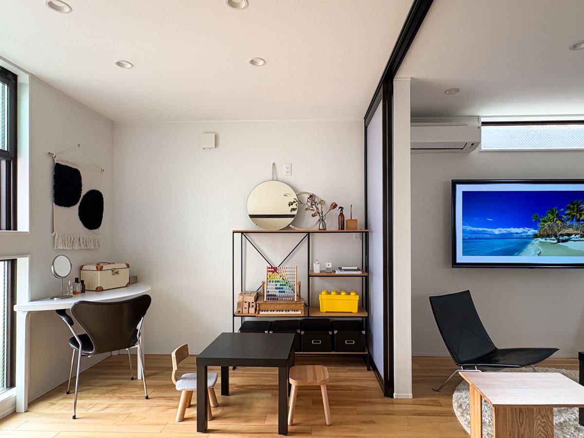 杉並区堀之内の賃貸物件/2階の南西側　引き戸で仕切って、3LDKとして使うこともできる