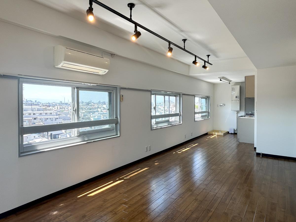  目黒区中町の賃貸物件/801号室:屋上に負けず、抜けた眺望を味わうことができます