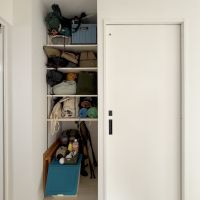 横浜市港南区大久保3丁目の売買物件/2階の廊下、トイレ横に収納スペースがあります