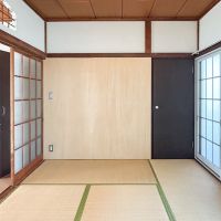 練馬区旭丘の賃貸物件/和室。一部の壁も合板になっていて、改装可能です