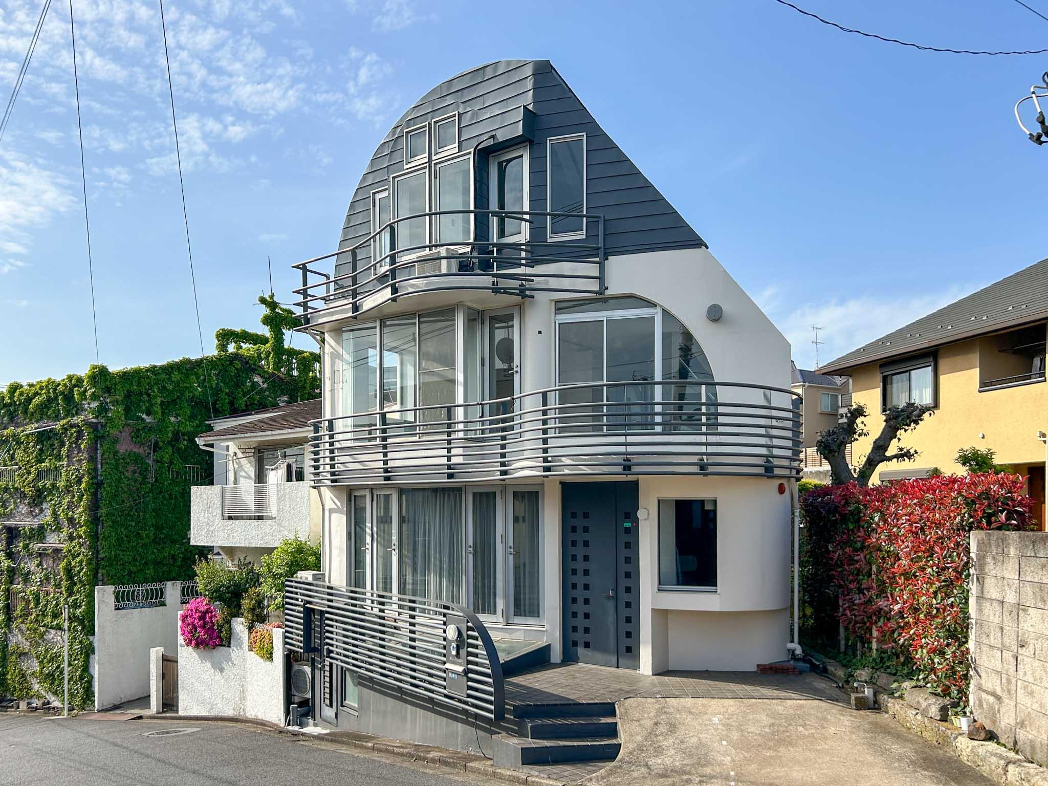 大田区南馬込の賃貸物件/南に向けて扇状にひらいた、特徴的な外観