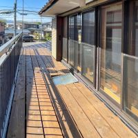 栃木県那須塩原市埼玉の賃貸物件/2階：ウッドデッキも新規交換済みです