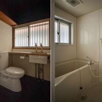 大田区上池台の賃貸物件/トイレと洗面所・脱衣所は同室です。トイレの横が洗濯機置き場になります