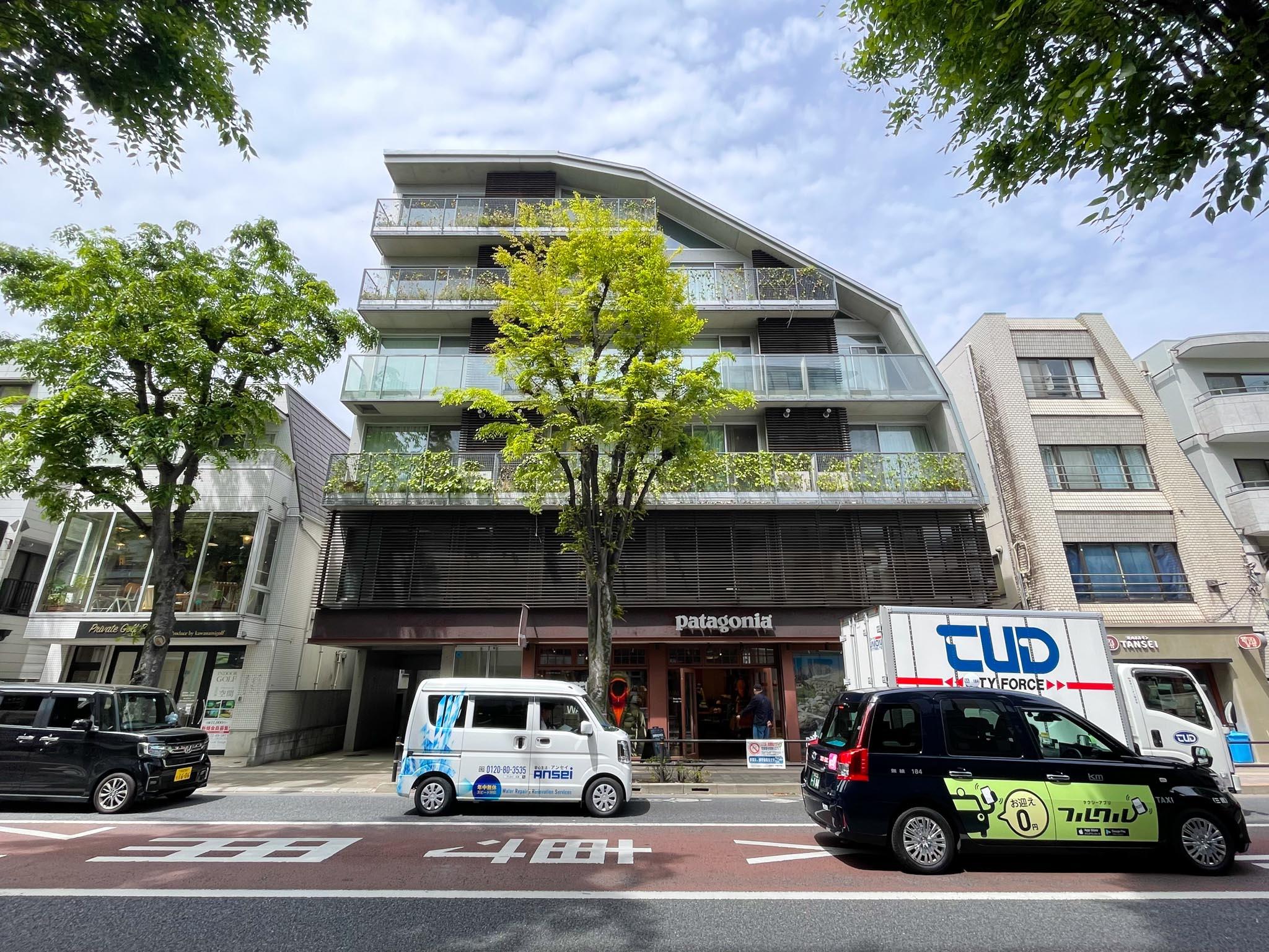 武蔵野市御殿山の賃貸物件/屋根に弧を描くデザイナーズマンション。今回ご紹介する区画は左上の区画です