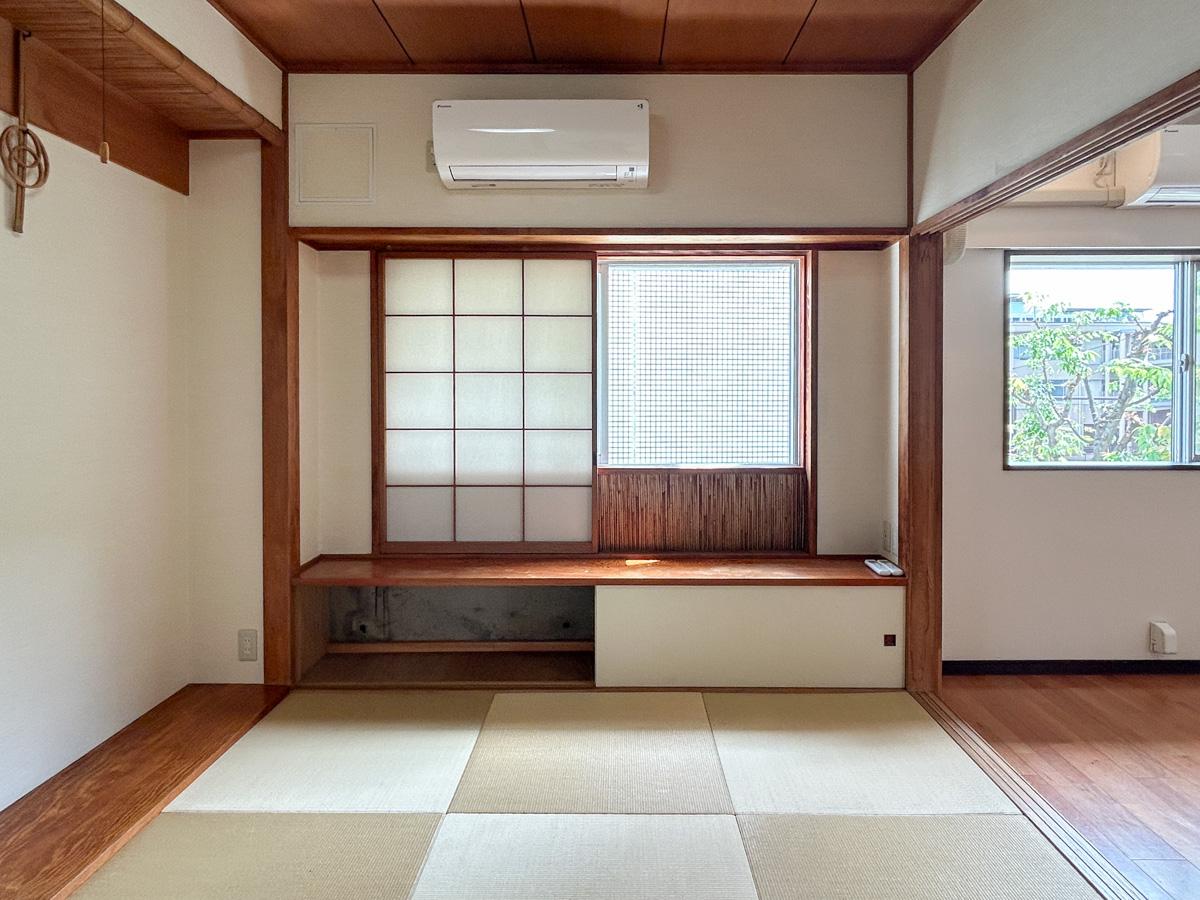 渋谷区渋谷の賃貸物件/和室も光がスーッと入ってくるため、清々しさを感じる空間です