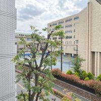 渋谷区渋谷の賃貸物件/建物の前は中学校