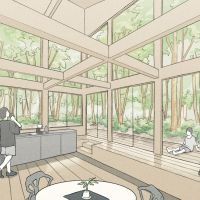 千葉県いすみ市岬町椎木の売買物件/「2階建」プランの、内装参考スケッチ。