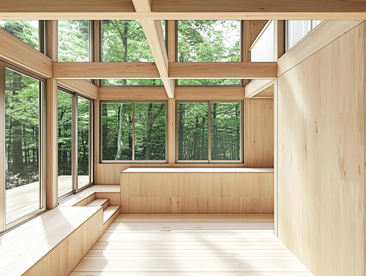 千葉県いすみ市岬町椎木の売買物件/「2階建」プランの内観参考パース。2階寝室上部にはロフトを設けており、収納やサブベッドルームとして有効に活用することができます。＊上記「MUJI HOUSE」の室内写真ではありません。