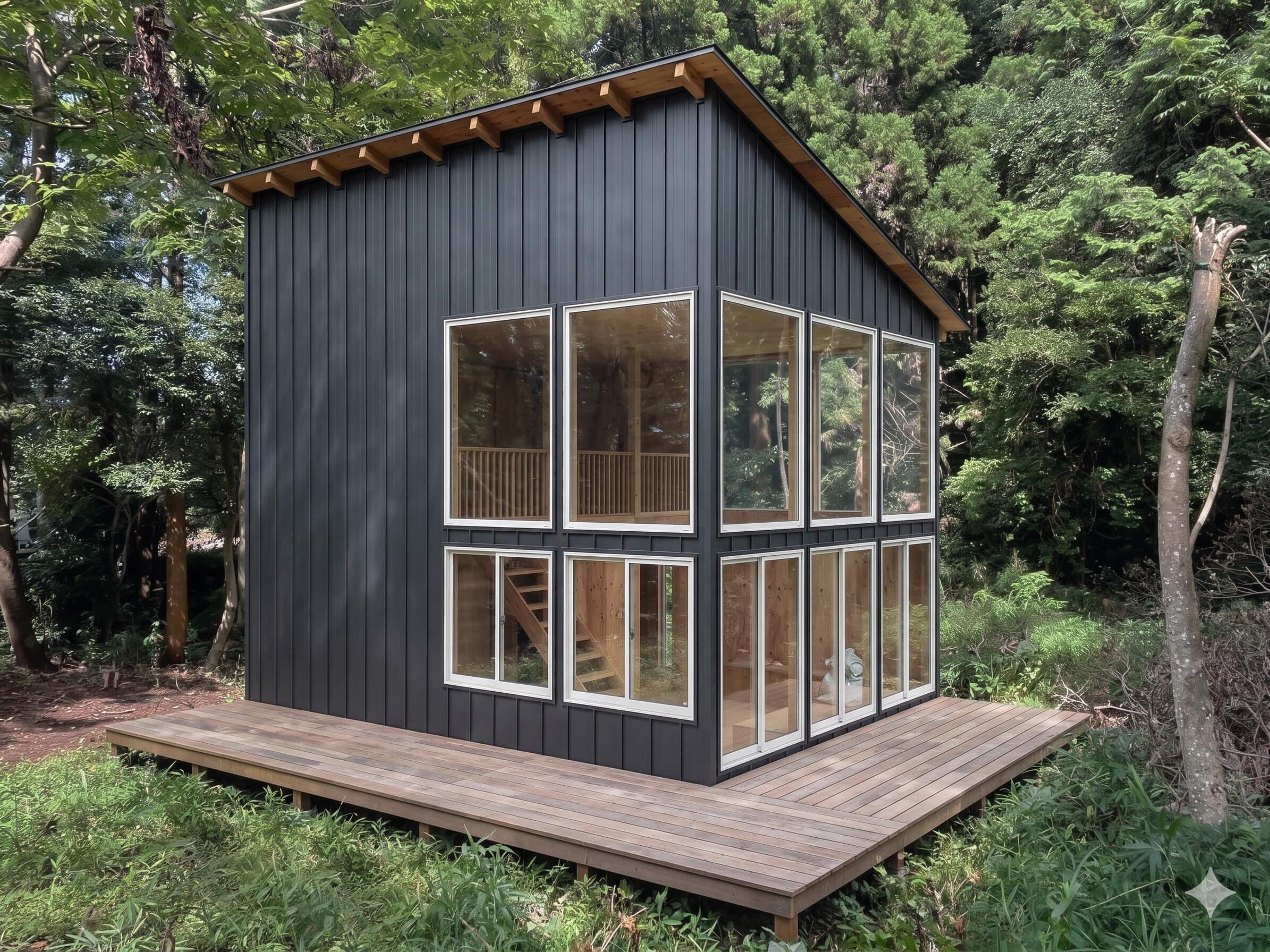 千葉県いすみ市岬町椎木の売買物件/「2階建」プランの外観参考パース（ガルバリウム）