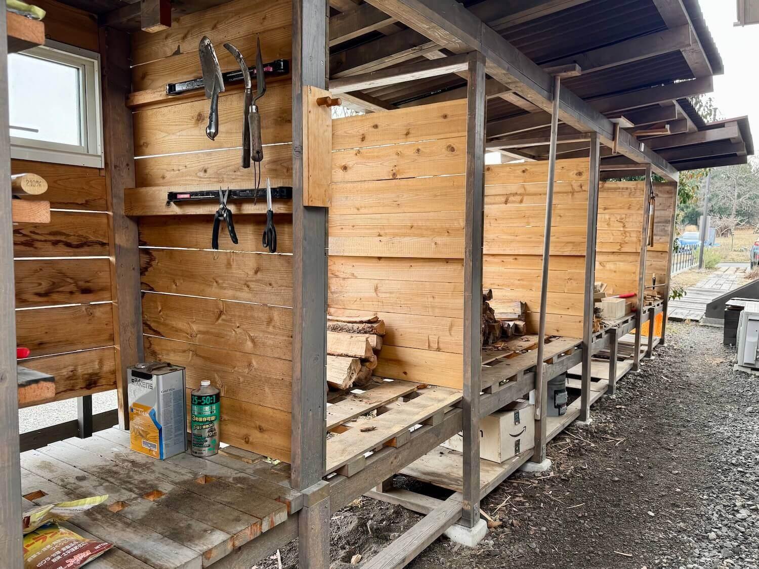 長野県安曇野市穂高有明の売買物件/薪棚