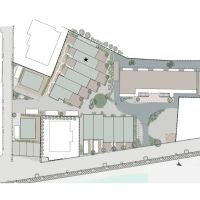 世田谷区宇奈根の賃貸物件/★印が募集区画、道路に面しておらず敷地の奥に隠れているため、口コミで成り立つ店か、オフィスや教室などにいかがでしょう