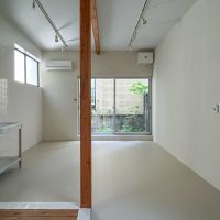 目黒区下目黒の賃貸物件/窓側をみる。陽当たりは控えめですが、白い内装のおかげで暗い雰囲気は感じません