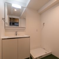 港区元麻布の賃貸物件/洗面台と洗濯機置き場