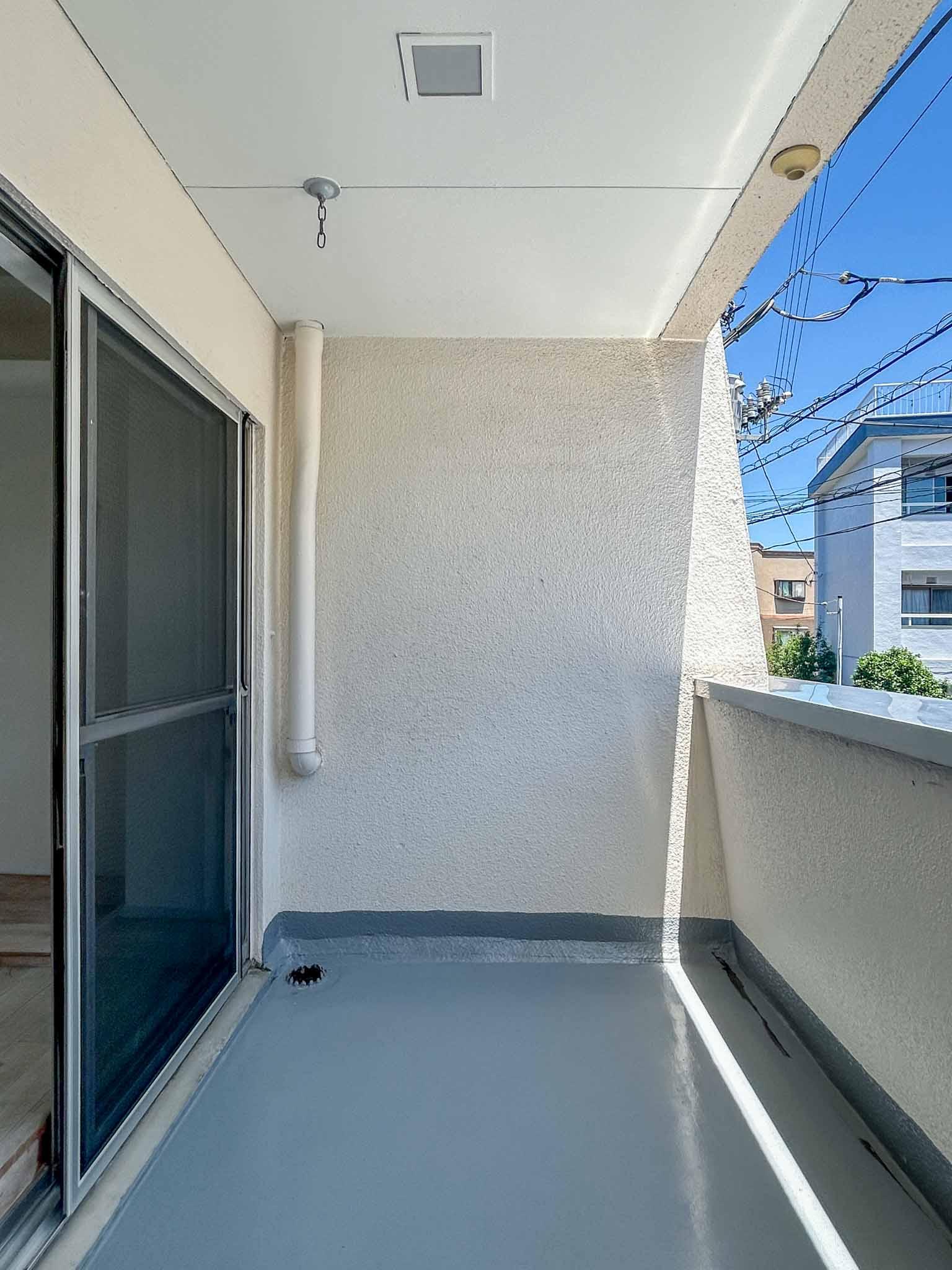 大田区山王の賃貸物件/奥行きのあるベランダ