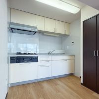東京都港区赤坂の賃貸物件/キッチン周りは無駄な壁がなく、緩やかにLDKと繋がっています