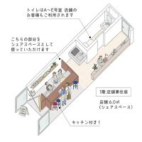 小平市花小金井の賃貸物件/シェアスペースの間取りイラスト