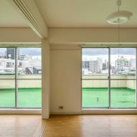 中野区新井の賃貸物件/室内から外をみる
