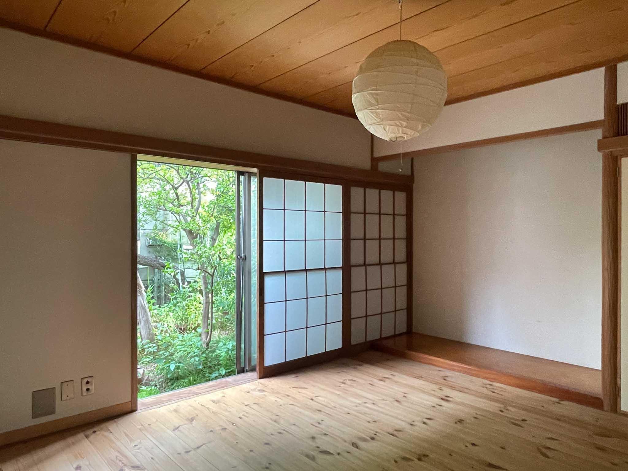 世田谷区代沢の賃貸物件/2F：元は和室。現在は無垢床が敷かれています