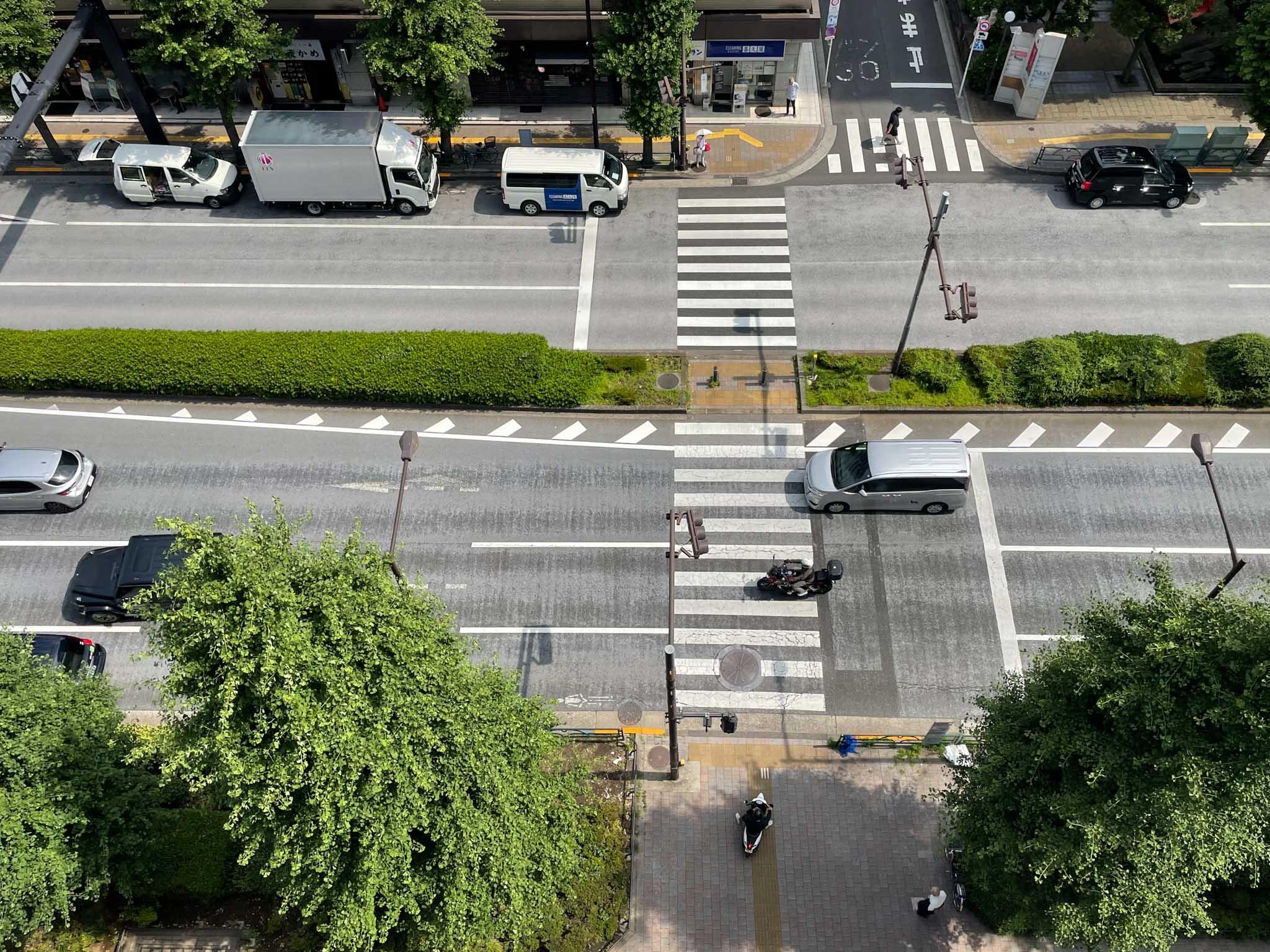 文京区関口の賃貸物件/見下ろすと大通り