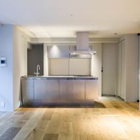 世田谷区砧の賃貸物件/キッチンはステンレス製でアイランド型